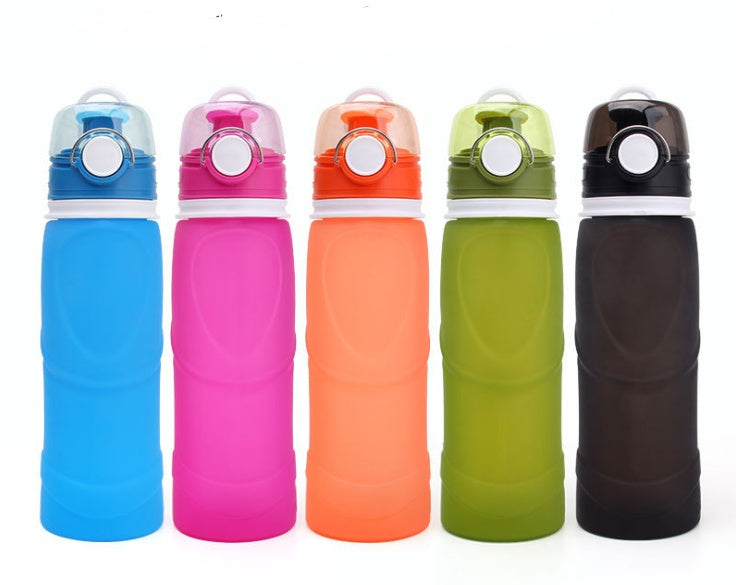 Stay hydrated without the bulk. This foldable silicone water bottle is lightweight, reusable and easy to carry, making it perfect for the gym, travel, workouts and life on the go.